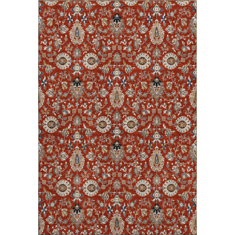 Tapis de qualité supérieure lavable à la machine Mayfield AMF2192 global, Rouge, 5' x 7'6"