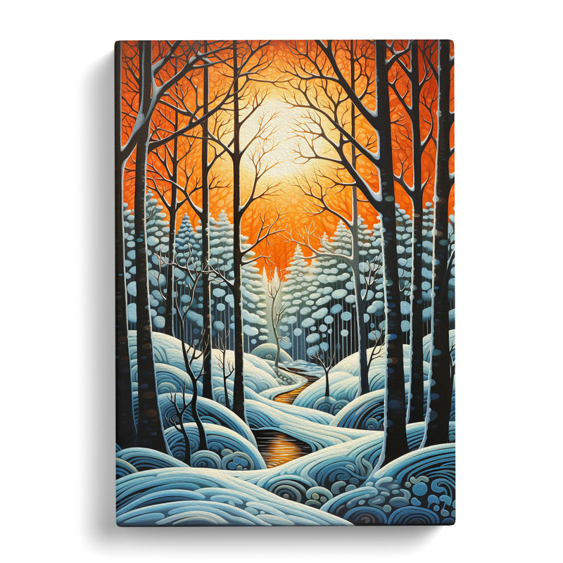 Winter Forest Modern No.3 - Wrapped Canvas, 76cm H x 50cm W x 3cm D