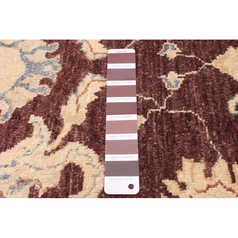 Tapis brun foncé Peshawar Oushak 3 pi 1 po x 5 pi 0 po