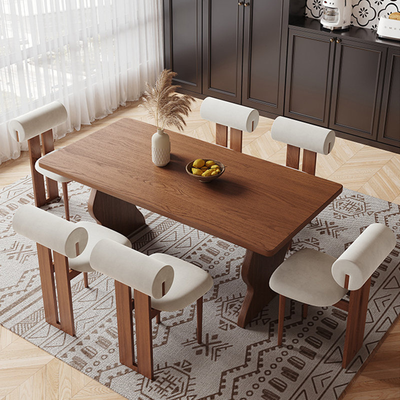 Ensemble de salle à manger en bois de frêne brun, H 29,9 po x L 94,5 po x l 34,6 po