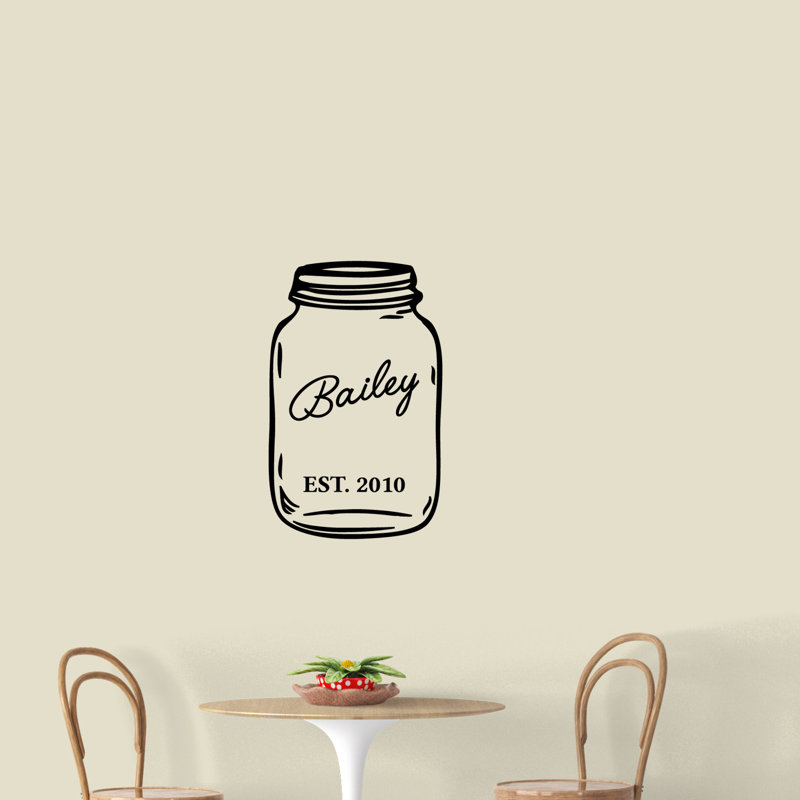 Adhésif décoratif Mason Jar, Noir, Oui