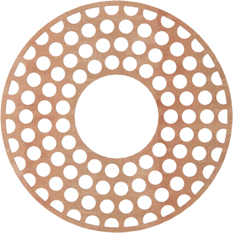 Médaillon de plafond en bois Fink, Cerise, H 38 po x l 38 po x P 0,38 po
