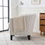 Fauteuil demi-tonneau rembourré à rayures