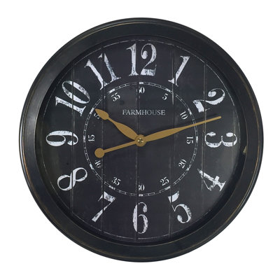 Horloge murale 13 po rustique Emlyn
