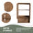 24 Inch Bathroom Wall Cabinet combo With Soft Close Doors, Float Mounting Design, Imitative Oak