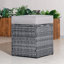 Grey Pe Rattan Seater Modular Garden Sofa Set With Waterproof Storage Coffee Table, Powder-coated Iron Frame-1265049583