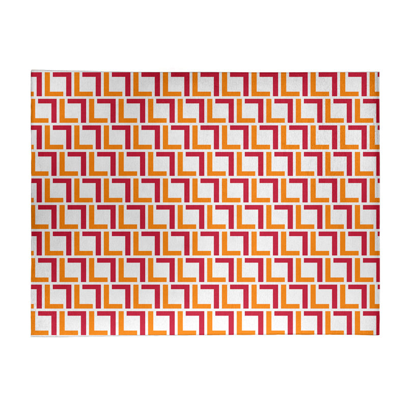 Geometric Indoor Rug, Rectangle 5' x 7'