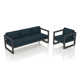 Smith Patio Sofa and Lounge Chair with Sunbrella® Cushions