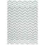 Tapis bleu en laine, viscose et coton à tissage plat Naomi-16769869