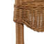 Table d'appoint contemporaine en osier tressé festonné pour utilisation dans le salon - Table de bout étroite avec tablettes à 2 niveaux pour la maison - 19 po, brun
