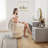 Upholstered Swivel Accent Chair Barrel Chair with Pillow-1722810555