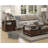 Walnut Wood 2 Drawer Side Table
