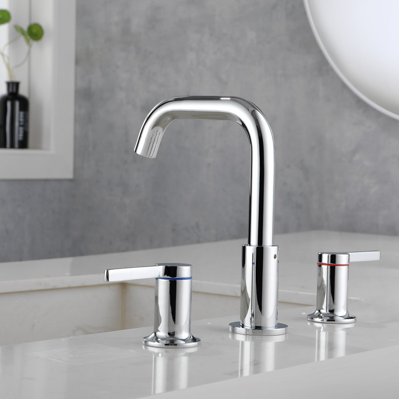 Widespread 2-handle Bathroom Faucet, Chrome