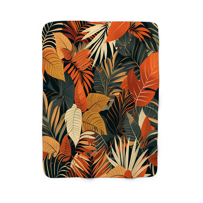 Triple feuille Nostalgia - couverture Sherpa de qualité supérieure 1 pièce, Grand lit
