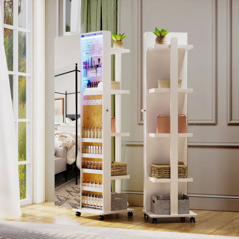 Armoire pour bijoux à DEL Kametria, Blanc