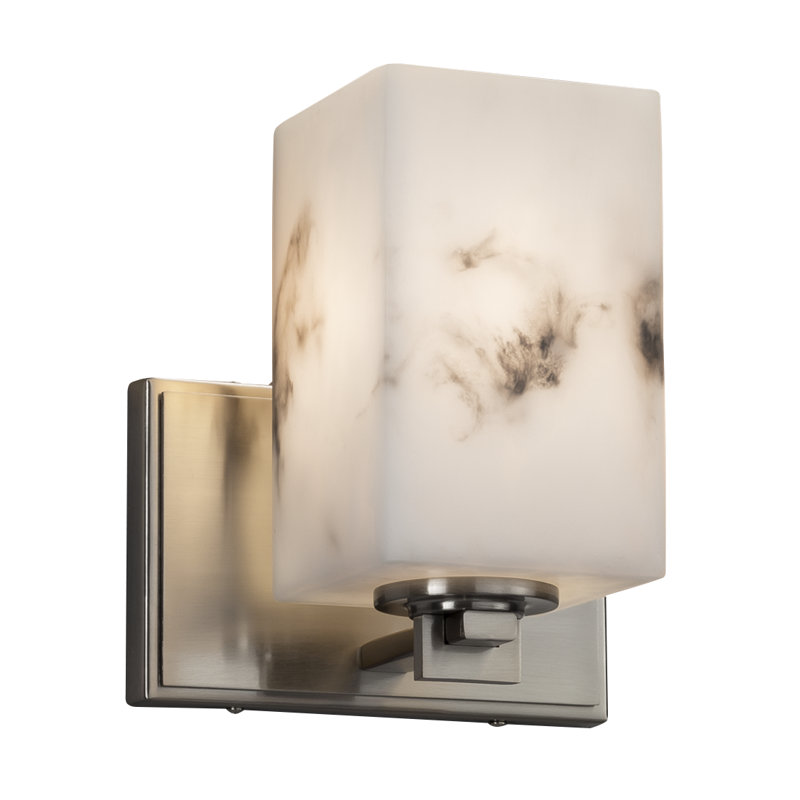 Appliquee à bras 1 lumières Crew, Nickel brossé