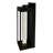 15" Tall Integrated LED Black Outdoor Wall Light for Entryway, Garage, Siding – Vertical Modern Sconce-385077489