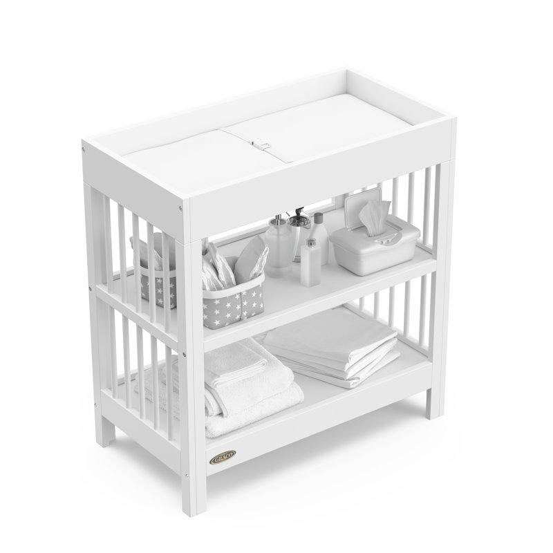 Table à langer avec coussin Teddi, Blanc