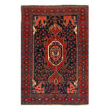 Canvello Hand-Knotted Vintage Kurdish Rug - 3'11'' X 6'