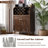 40" Sculpted Wine Cabinet With Removable Rack, Glass Holders, Drawer & Adjustable Shelf,Walnut,Carved Leaf Doors