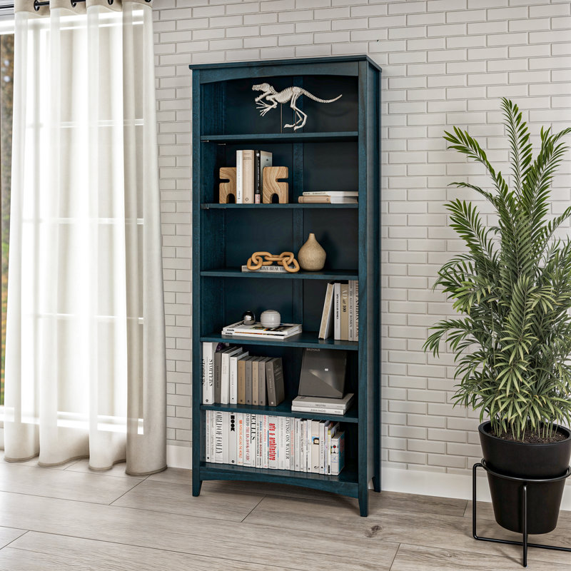 Bibliothèque Colton, (6 tablettes) H 72 po x l 30 po x P 13 po, Bleu profond océan