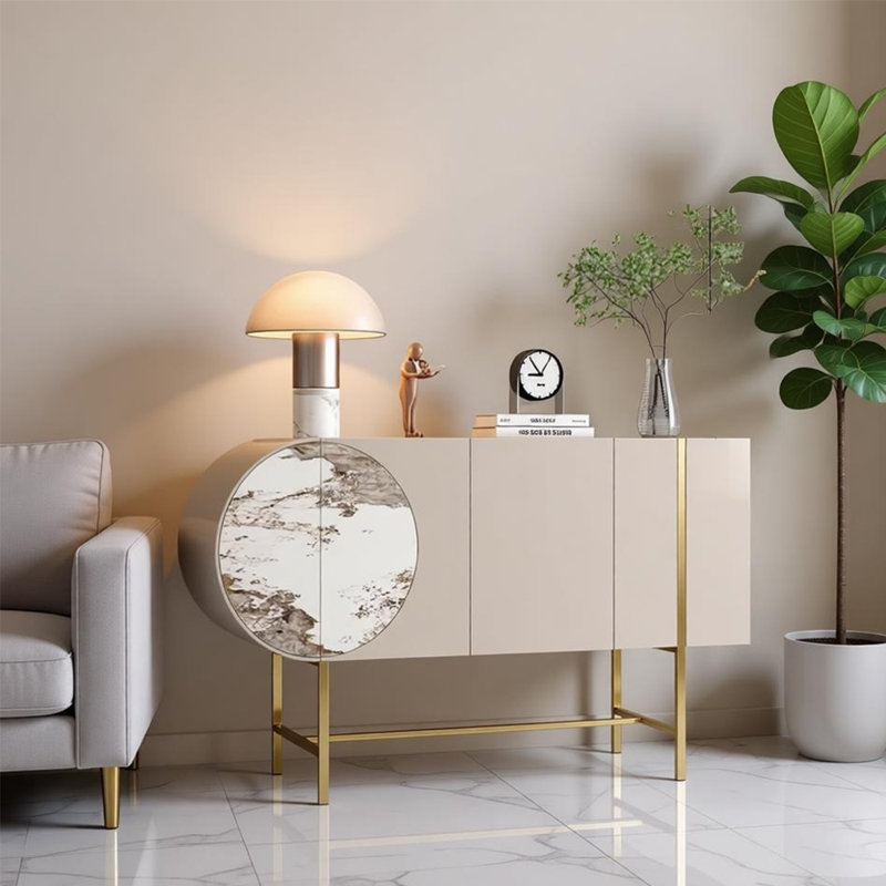 Armoire d'entrée de style italien de luxe, 33,46 po H x 51,18 po L x 15,75 po P