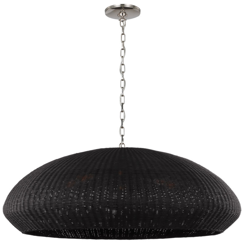Kokomo Pendant by Chapman & Myers, 16.75" H x 44" W x 44" D, Ash, Polished Nickel
