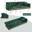 2 Seater Velvet Sofa Bed-1517013271