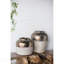 Vase décoratif en céramique brun de Sienne de 13 x 13 x 11 pouces, parfait pour ajouter une touche d'élégance et de style à n'importe quelle pièce