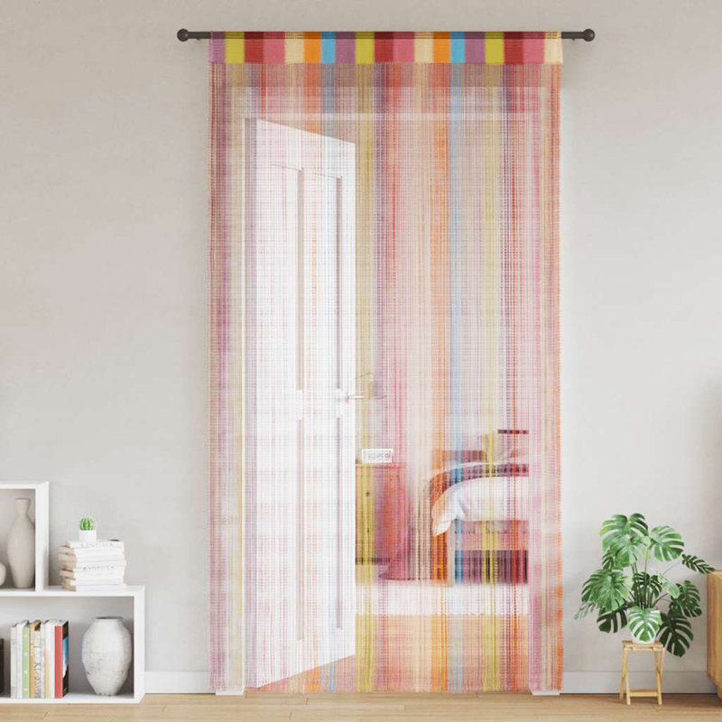 Back Bay Sheer Curtain Pair, 355.6cm Width x 635cm Drop, Multicolour