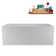 59" Streamline NS5880CH Soaking Matte White Stone Resin Freestanding Tub And Tray With Internal Drain In Polished Chrome
