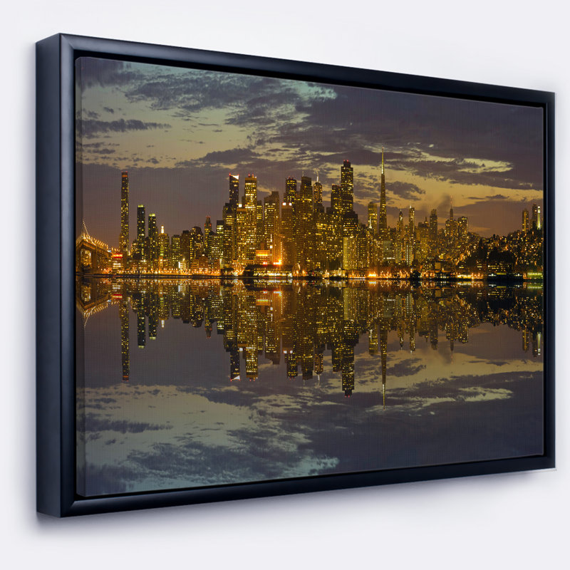 «San Francisco at Sunset Panorama», reproduction de photo sur toile tendue encadrée, H 30 po x l 40 po x P 1,5 po