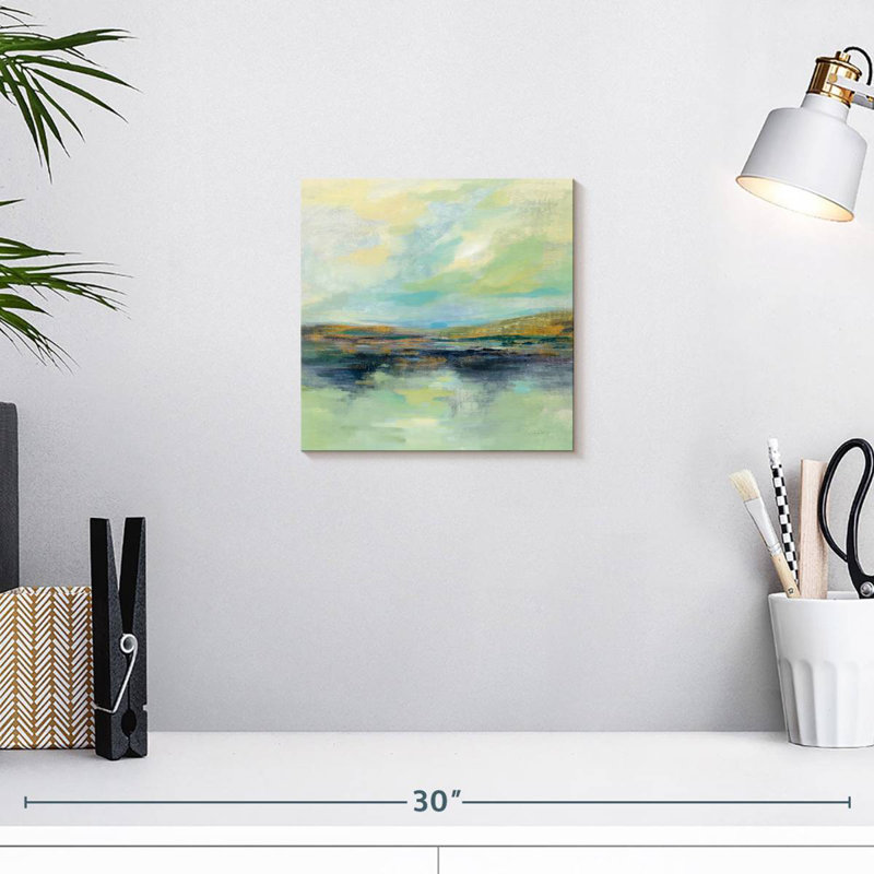 Golden Fields By The River, 10" H x 10" W