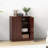 Ebern Designs 2-door Storage Cabinet Freestanding Storage Organizer With 3-tier Shelf Entryway Brown