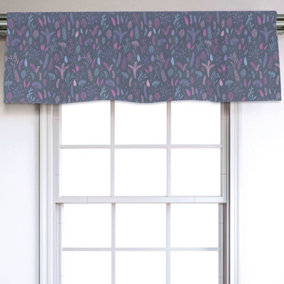 Sateen Floral Ruffled Window Valance