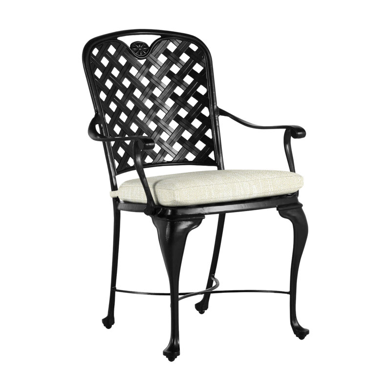 Provance Patio Dining Armchair with Cushion, Ancient Earth, No Welt, Indigo