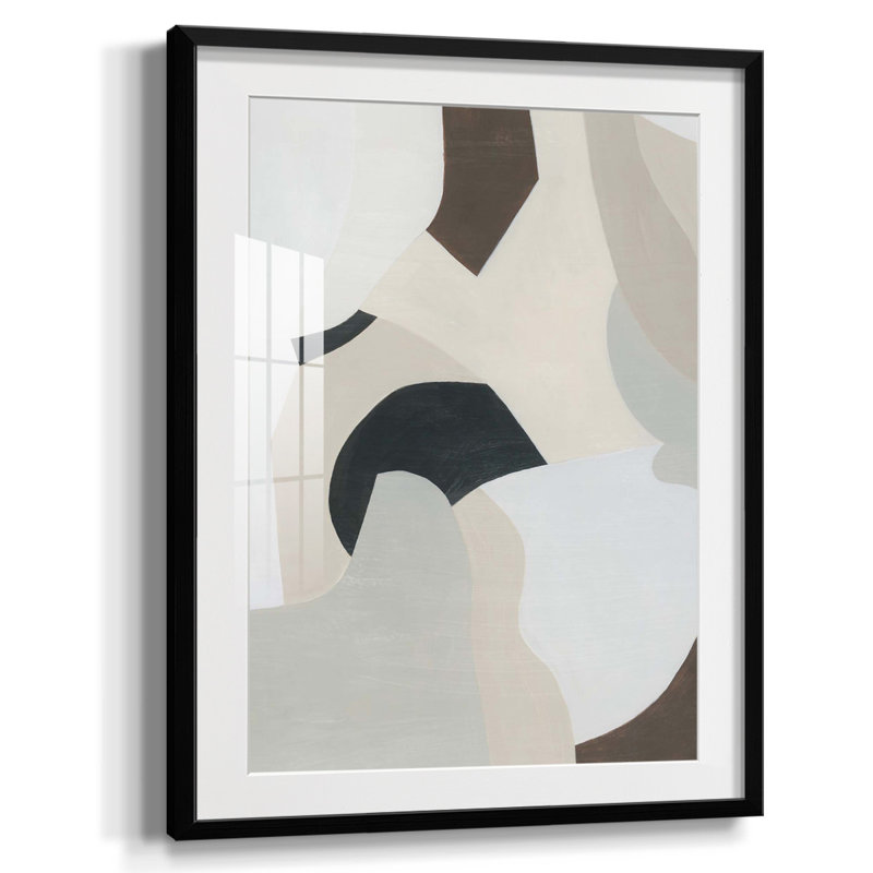 «Shifting Neutrals I», reproduction encadrée de qualité supérieure - prête à être accrochée, H 20 po x l 16 po, Blanc