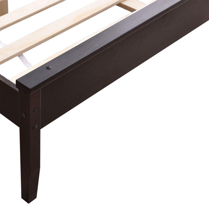 Scheller Solid Wood Platform Bed, King, Tobacco