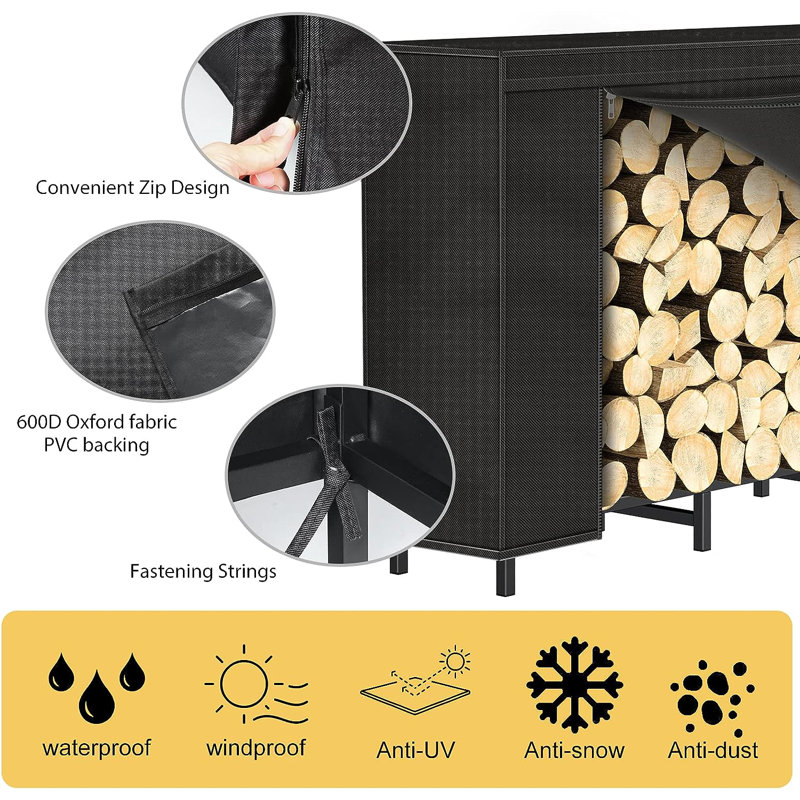 95.67'' W Metal Log Rack