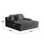  Chaise longue surdimensionnée rembourrée avec 3 coussins 65 "x 59" Liberty, aucun assemblage requis-611566075