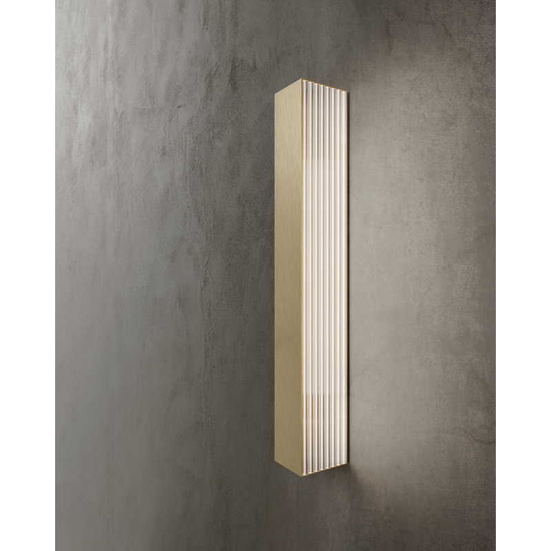Stick Ap Medium L.60, Satin Golden Nickel, 23.6" H x 4.7" W x 4.7" D