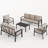 7-Person Sofa Seating Group With Coffee Table-1864820479