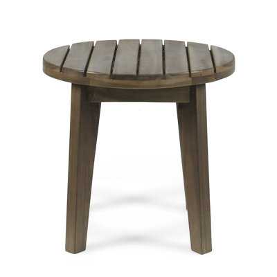 Outdoor 16" Acacia Wood Side Table