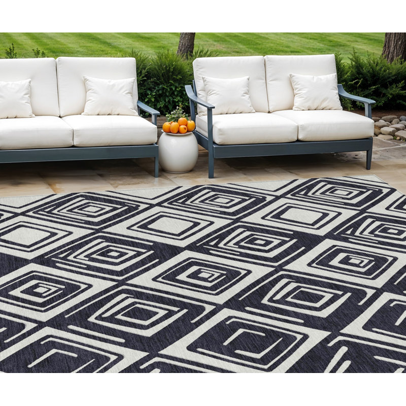Tapis lavable intérieur / extérieur ivoire 8 pi x 10 pi