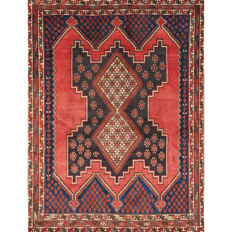 Tapis oriental marron / noir, Rectangle 7 pi x 9 pi
