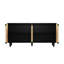 Meuble télé en bois Accent Buffet Buffet avec portes en grillage et brossé à la mer, pour le couloir, l'entrée ou la salle à manger