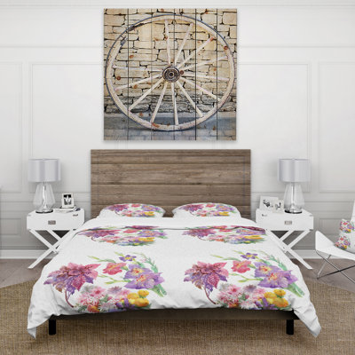 Beautiful floral texture - Floral Duvet Cover Set - Microfiber Polyester