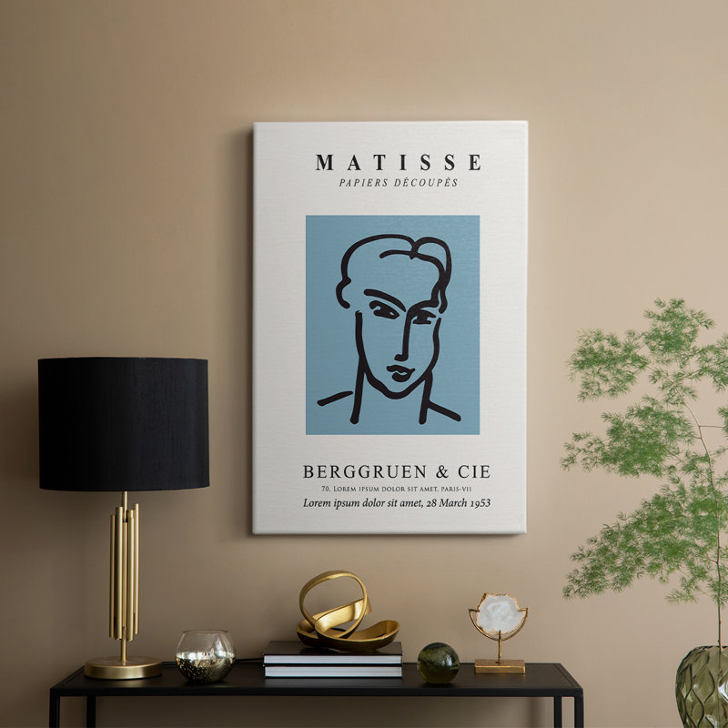 Matisse C XXXVI, reproduction d'art encadrée - Cavas, H 27 po x l 18 po