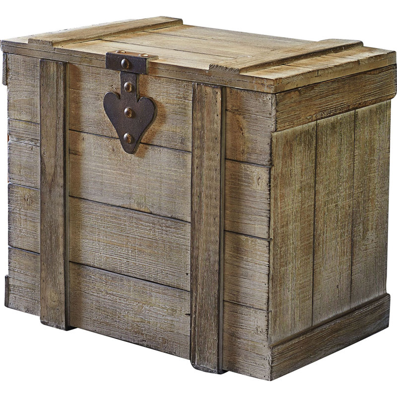 Petit coffre en bois pour la maison, H 15,8 po x l 18,1 po x P 10,5 po