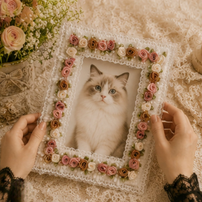 Romance Picture Frame Celeste White